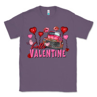 Lavender Hello Valentine Valentine's Day truck Classic Tee - FaDigitalArtStudio