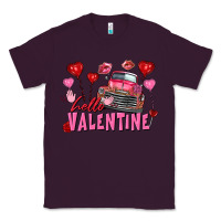 Plum Hello Valentine Valentine's Day truck Classic Tee - FaDigitalArtStudio