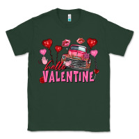 Sports Green Hello Valentine Valentine's Day truck Classic Tee - FaDigitalArtStudio
