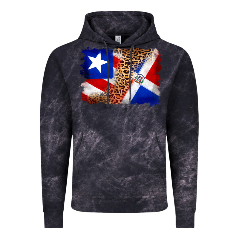 Puerto Rico And Dominican Republic Flag Vintage Hoodie by Artiststas | Teevron
