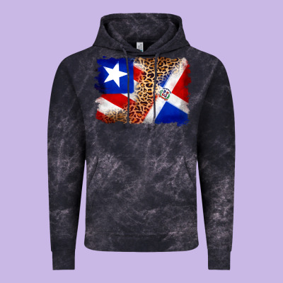 Puerto Rico And Dominican Republic Flag Vintage Hoodie Designed By Artiststas