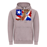 Vintage Zinc puerto rico and dominican republic flag Vintage Hoodie - Artiststas