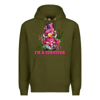 Army Green i'm a survivor gnome Premium Hoodie - BarkalooDesign