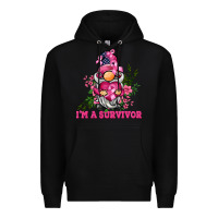 Black i'm a survivor gnome Premium Hoodie - BarkalooDesign