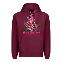 Burgundy i'm a survivor gnome Premium Hoodie - BarkalooDesign