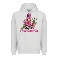 Dove Grey i'm a survivor gnome Premium Hoodie - BarkalooDesign