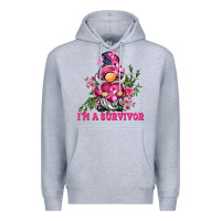 Heather Grey i'm a survivor gnome Premium Hoodie - BarkalooDesign