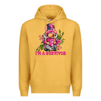 Mustard i'm a survivor gnome Premium Hoodie - BarkalooDesign
