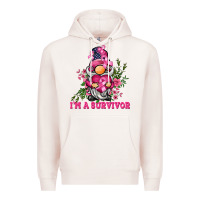 Pale Pink i'm a survivor gnome Premium Hoodie - BarkalooDesign