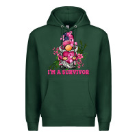 Sports Green i'm a survivor gnome Premium Hoodie - BarkalooDesign