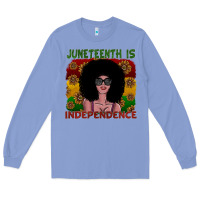 Colony Blue juneteenth is independence Long Sleeve Tee - SublimationCraftShop