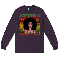 Plum juneteenth is independence Long Sleeve Tee - SublimationCraftShop