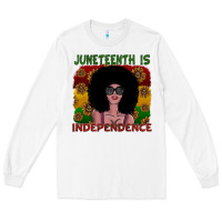 White juneteenth is independence Long Sleeve Tee - SublimationCraftShop