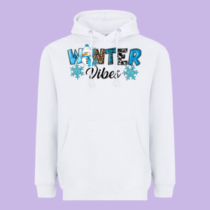 Winter Vibes Heavyweight Hoodie Designed By Ranaportraitstore