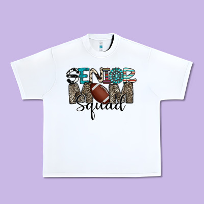 Senior Mom Squad Football Design Urban Heavy Tee Designed By Cowhidedigitalart