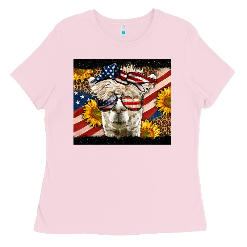 Western 4th Of July Lama Ladies Tee by LillyAllenDesigns | Teevron