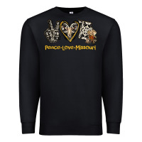 Black Peace Love Missouri Premium Sweatshirt - Jasminsmagicworld