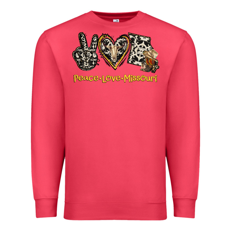 Peace Love Missouri Premium Sweatshirt by Jasminsmagicworld | Teevron