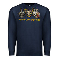Navy Peace Love Missouri Premium Sweatshirt - Jasminsmagicworld