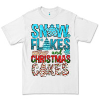 White Snow Flakes aAd Christmas Cakes Premium Tee - BundleAndBundleShop