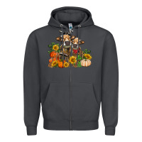 Smoke Fall heifer cows Zipper Hoodie - RanaPortraitStore