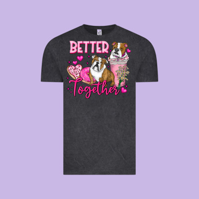 Be Mine Valentine Dog Vintage Tee Designed By Cowhidedigitalart