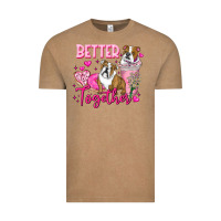 Vintage Coffee Be Mine Valentine Dog Vintage Tee - CowhideDigitalArt
