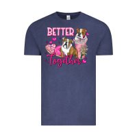 Vintage Denim Be Mine Valentine Dog Vintage Tee - CowhideDigitalArt
