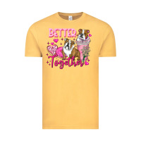 Vintage Mustard Be Mine Valentine Dog Vintage Tee - CowhideDigitalArt