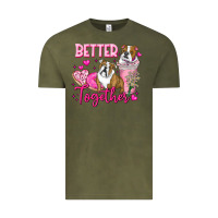 Vintage Olive Be Mine Valentine Dog Vintage Tee - CowhideDigitalArt