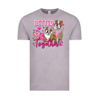 Vintage Zinc Be Mine Valentine Dog Vintage Tee - CowhideDigitalArt
