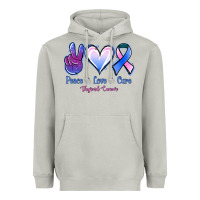 Moon Dust Peace Love Cure Thyroid Cancer Heavyweight Hoodie - Jasminsmagicworld