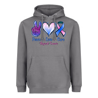 Storm Peace Love Cure Thyroid Cancer Heavyweight Hoodie - Jasminsmagicworld