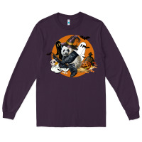 Plum panda hallowen Long Sleeve Tee - LillyAllenDesigns