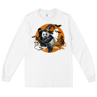 White panda hallowen Long Sleeve Tee - LillyAllenDesigns