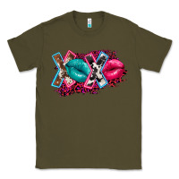 Army Green Western xoxo Classic Tee - FaDigitalArtStudio