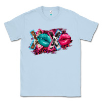 Dusty Blue Western xoxo Classic Tee - FaDigitalArtStudio