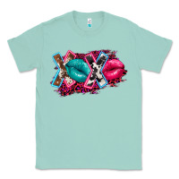 Seafoam Western xoxo Classic Tee - FaDigitalArtStudio
