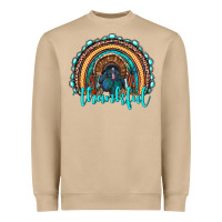 Mushroom western thanksgiving rainbow with turkey Heavyweight Sweatshirt - RanaPortraitStore