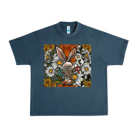 Midnight Navy bunny Easter Urban Heavy Tee - CowhideDigitalArt