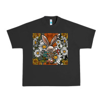 Pigment Black bunny Easter Urban Heavy Tee - CowhideDigitalArt