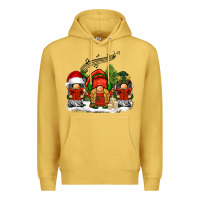 Antique Gold Christmas choir gnomes Premium Hoodie - BarkalooDesign