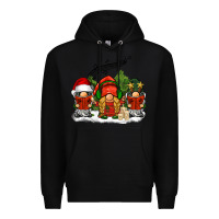 Black Christmas choir gnomes Premium Hoodie - BarkalooDesign