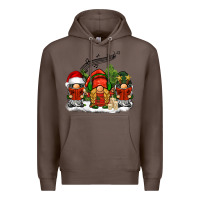 Coffee Christmas choir gnomes Premium Hoodie - BarkalooDesign