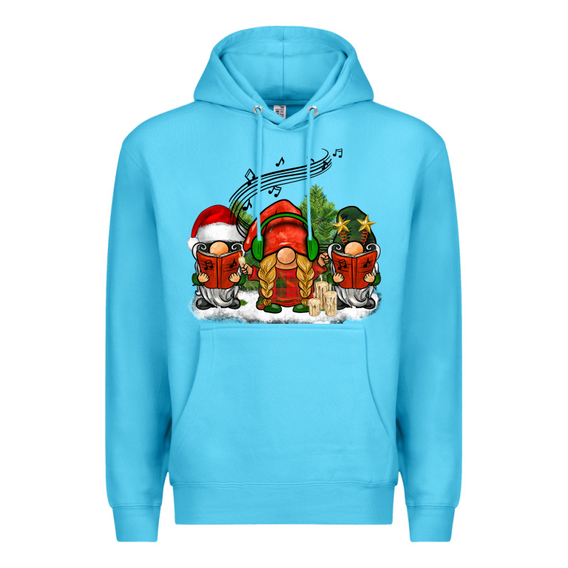 Christmas Choir Gnomes Premium Hoodie by BarkalooDesign | Teevron