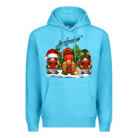Ocean Blue Christmas choir gnomes Premium Hoodie - BarkalooDesign
