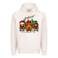 Pale Pink Christmas choir gnomes Premium Hoodie - BarkalooDesign