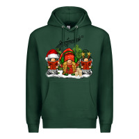 Sports Green Christmas choir gnomes Premium Hoodie - BarkalooDesign