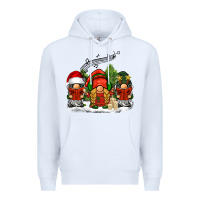 White Christmas choir gnomes Premium Hoodie - BarkalooDesign