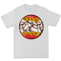 Dove Grey baseball with sunflower round earrings Premium Tee - BundleAndBundleShop